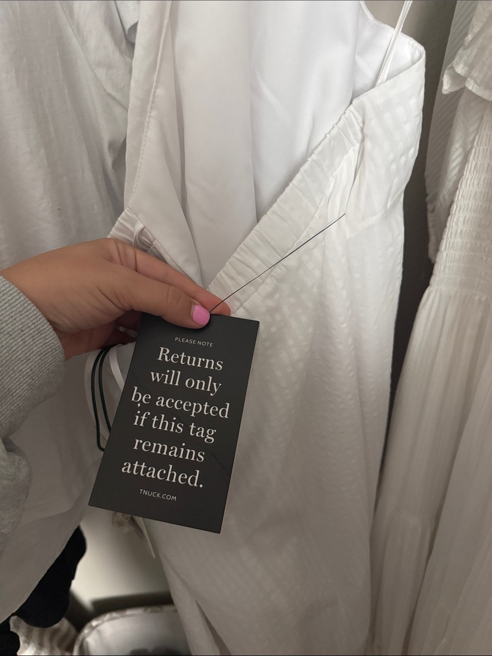 NWT Tuckernuck White Seersucker Jagger Dress - Picture 6 of 6